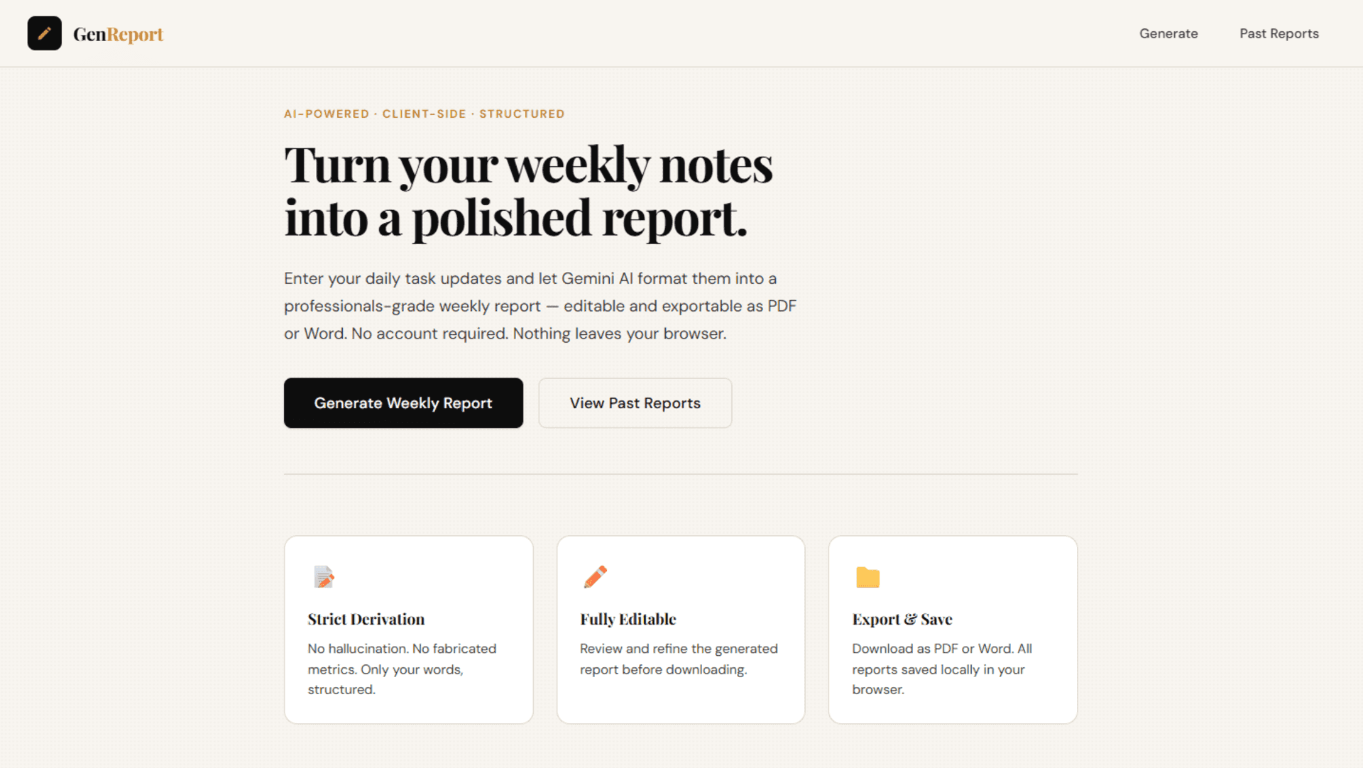 GenReport preview